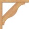 Ekena Millwork Funston Block Smooth Bracket w/ Offset Brace, Western Red Cedar, 3 1/2"W x 20"D x 20"H BKT0402X20X20FST05SWR - alternate 4